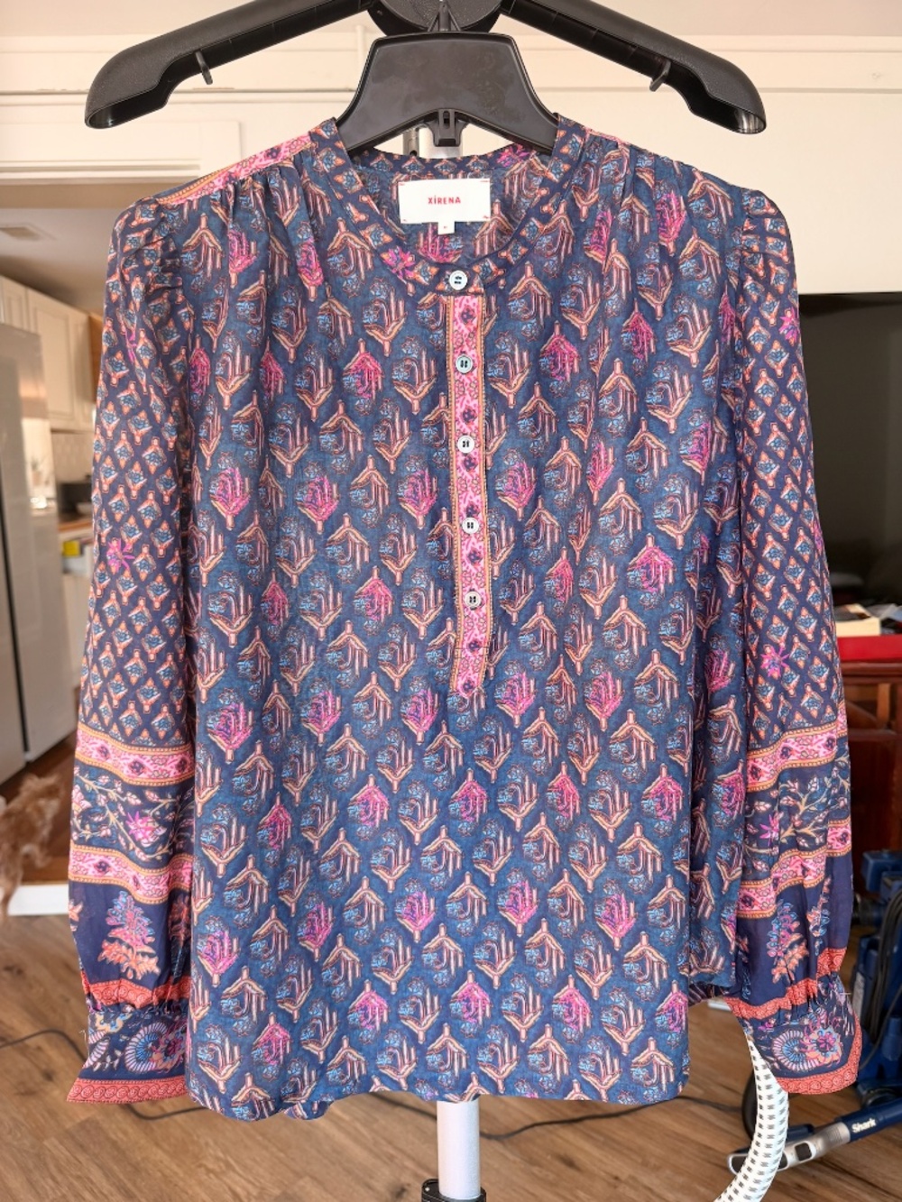Xirena Lettie Silk Cotton Voile Print Top – Size Medium – NWT